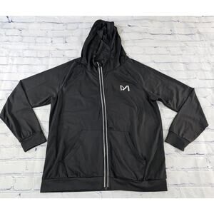 MeetYoo Hoodie Jacket Full Zip Polyester Spandex Hooded Sweatshirt MENS SIZE S